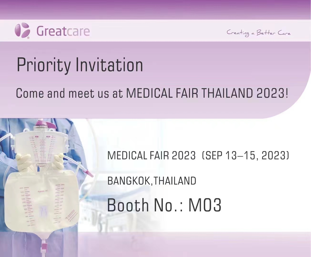 Lumalahok ang Greatcare team sa Medical Fair Thailand 2023